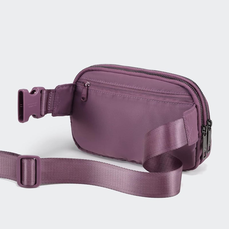 Pander Everywhere Belt Bag for Women, 5 Zipper Pockets Nylon Crossbody Fanny Pack Purse (Purple Lavender) - Image 4